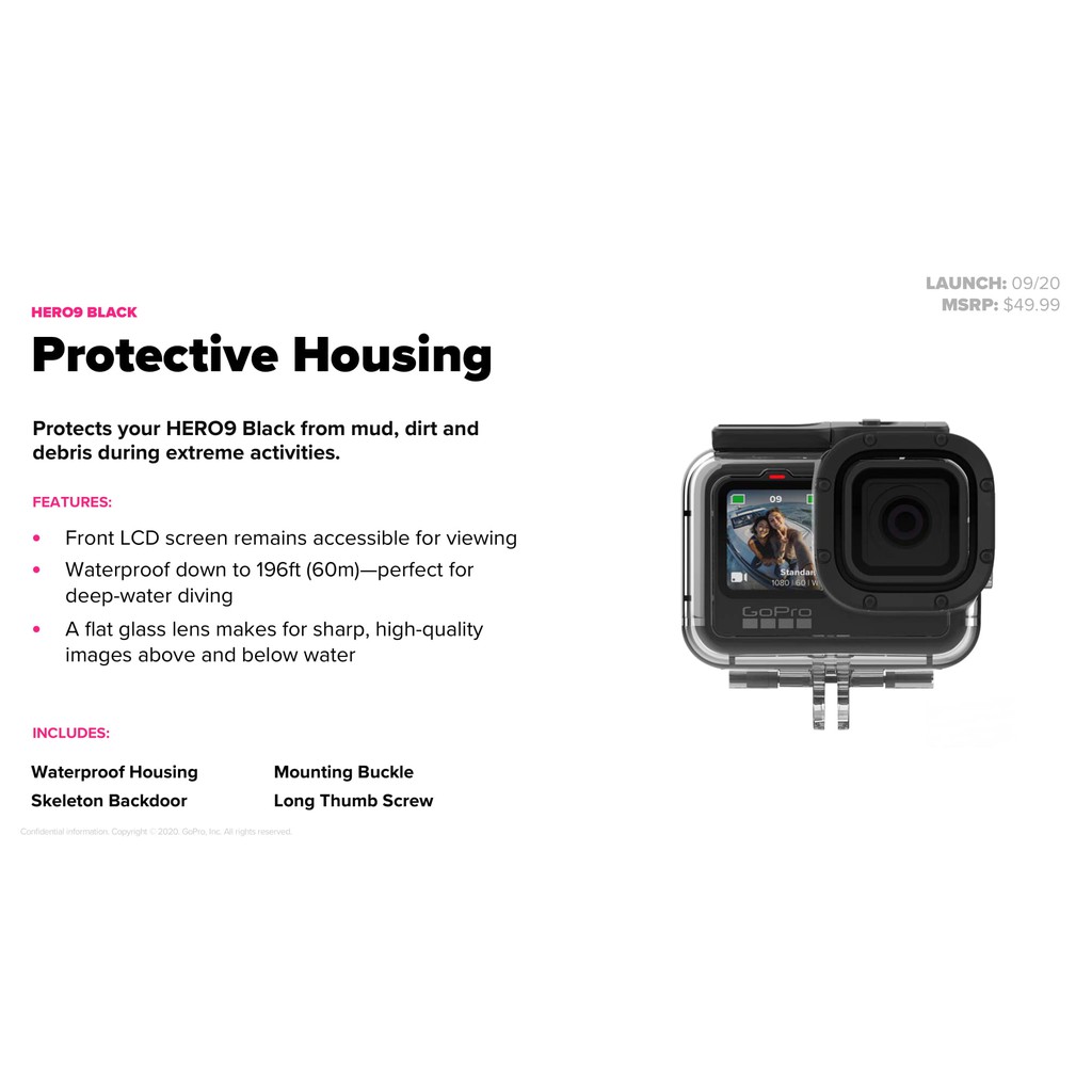 Vỏ chống nước cho Gopro 9-10-11 | Protective Housing | Chính Hãng