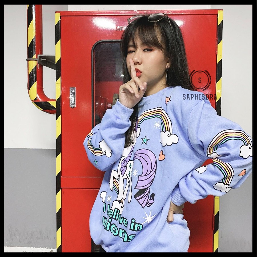 Áo Thun Sweater Nam Nữ Unisex Đẹp Áo Thun Tay Dài Vải Nỉ Cao Cấp [Form Rộng Dưới 70kg] - Saphisdra | BigBuy360 - bigbuy360.vn