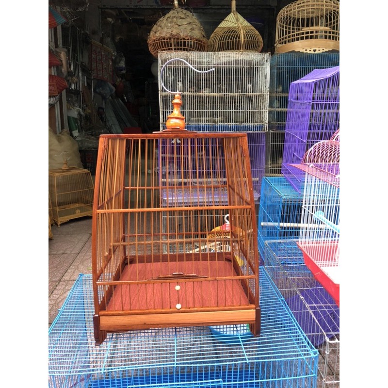 lồng vuông thái gỗ đỏ