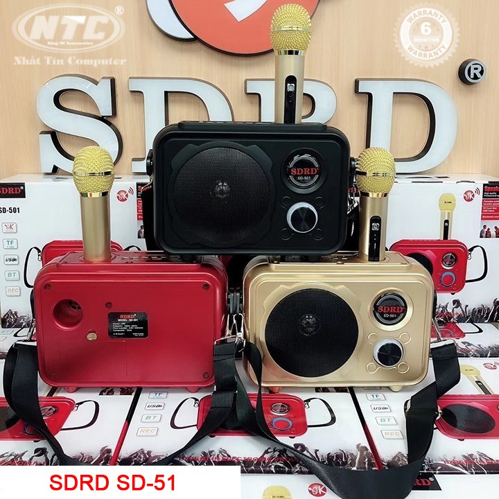LOA KARAOKE BLUETOOTH SD-501 TẶNG 1 MIC KHÔNG DÂY SIÊU HAY