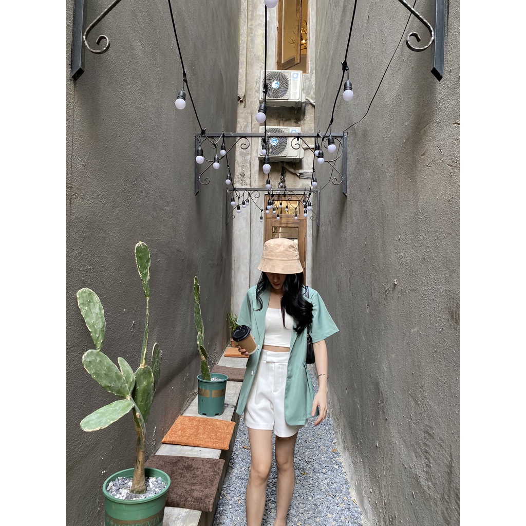 Áo Blazer ngắn tay (2044) (Ảnh/Video tự chụp)