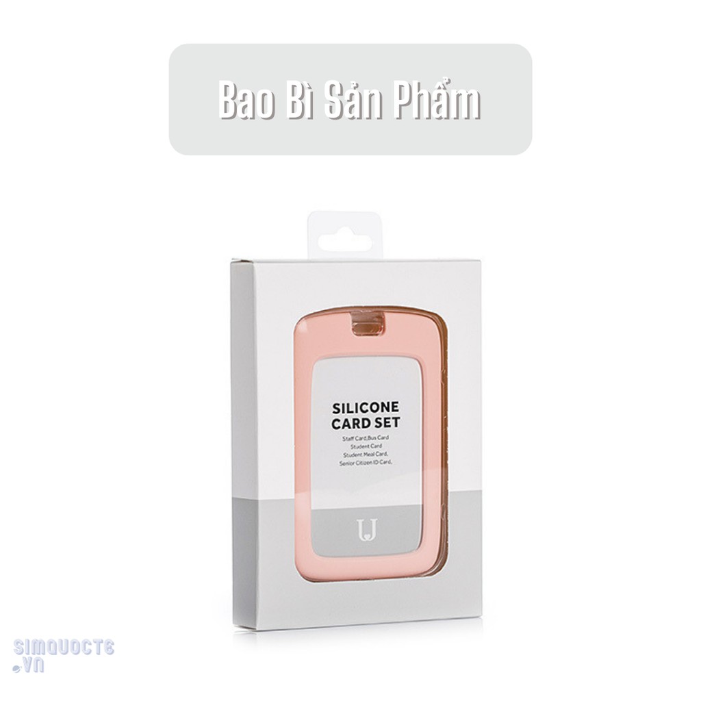 Bao đựng thẻ và dây đeo thẻ Jordan&amp;Judy vỏ bọc silicone cao cấp hiện đại JD11