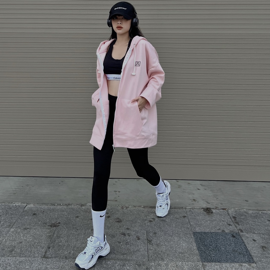 ÁO HOODIE FULLZIP &quot;STORY&quot; MACARON AQUA BAMBOO