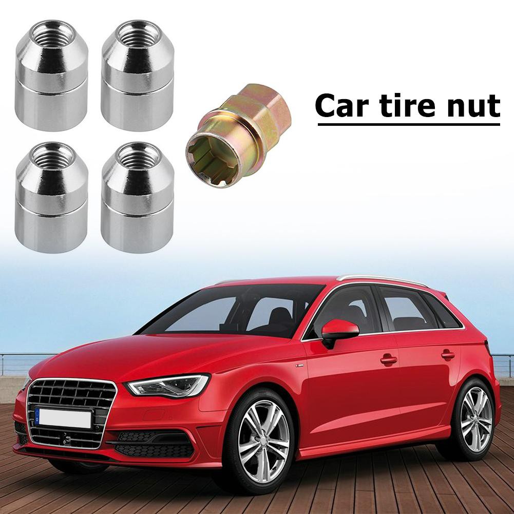 Bộ 4 Đai Ốc Khóa Bánh Xe Ô Tô Kèm 1 Chốt Vặn Chống Trộm 1.13 M12X1.5