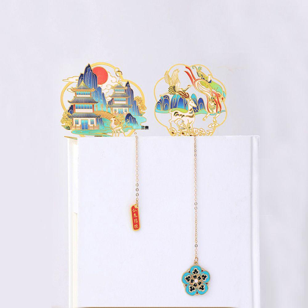 Lakamier Đánh Dấu Trang Sách Bằng Đồng Thau Phối Tua Rua Phong Cách Retro Cho Học Sinh / Văn