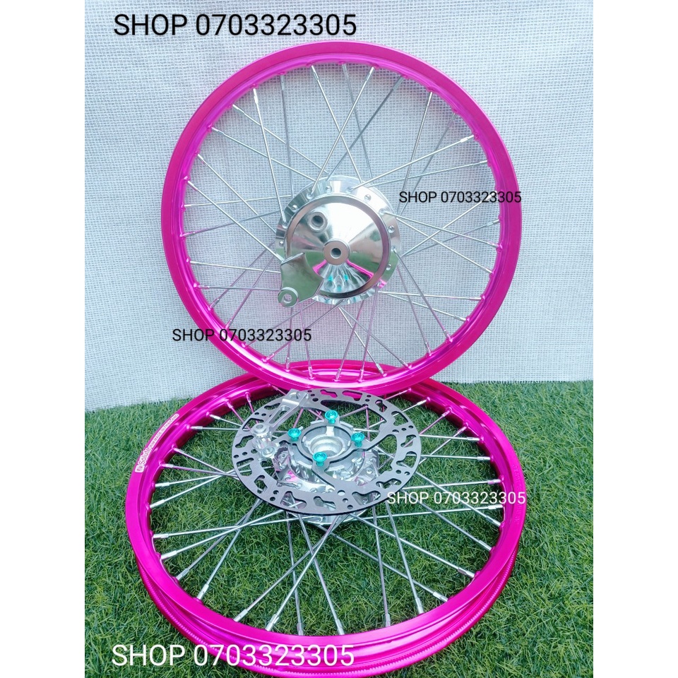 CẶP BÁNH CĂM WAVE DREAM TRƯỚC ĐĨA SAU ĐÙM NIỀN NHÔM HỒNG .SOLUTE.DALE BAN ZAI .SH THÁI KÈM MÁ ỐC VỚI PÁT KIỂU VÀ  ĐĨA  .