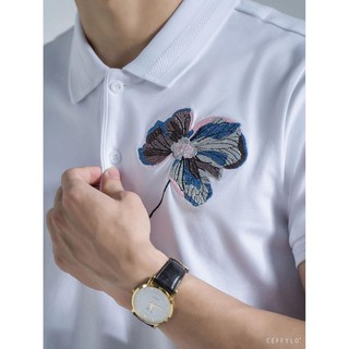 [BẢN GIỚI HẠN] Áo polo nam thêu hình hoa cao cấp CEFFYLO