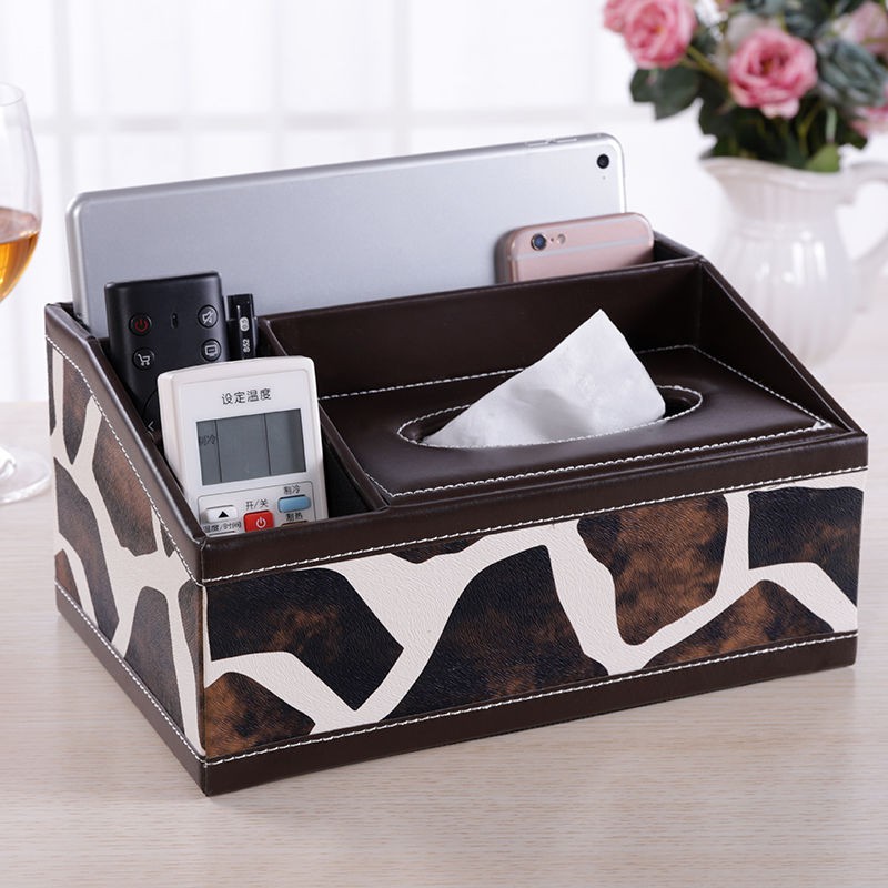 Storage box, tissue box, simple leather box, easy to store