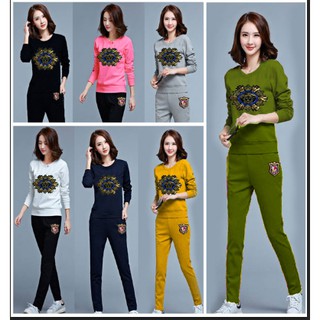 Đồ bộ thu đông Vương Miện thêu Kim sa