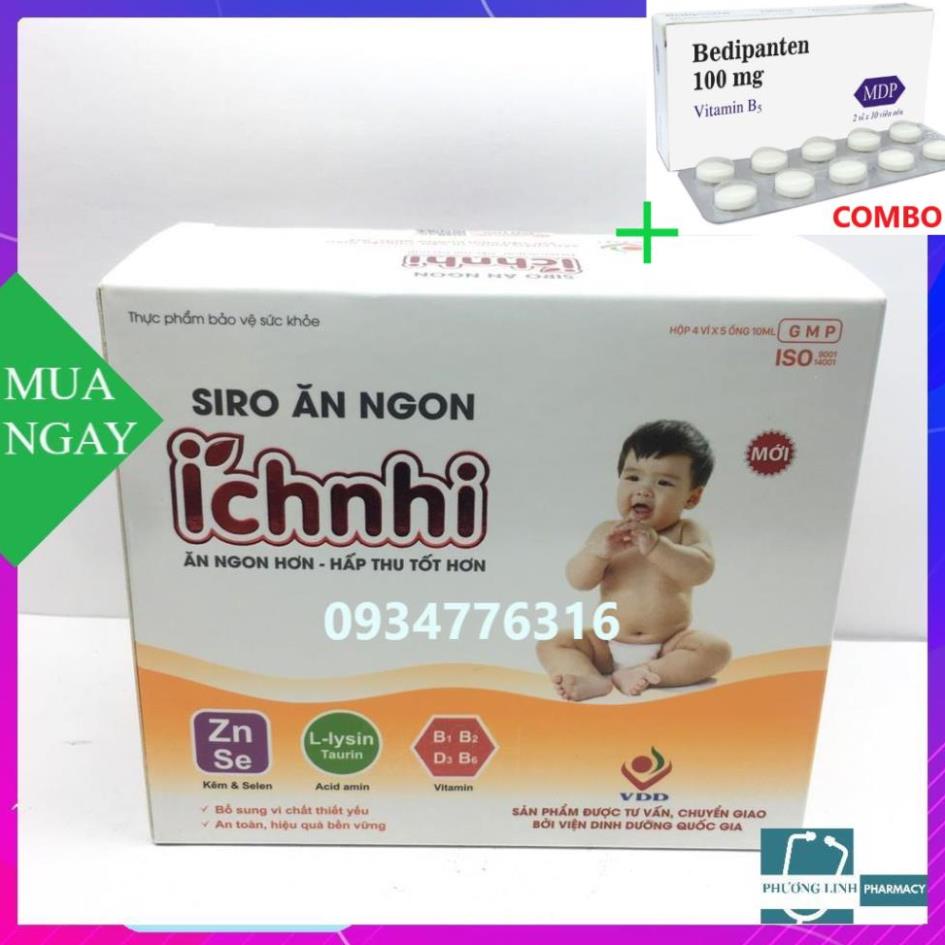 Combo Bedipanten 100mg +  Siro Ăn Ngon Ích Nhi dạng ống 10ml
