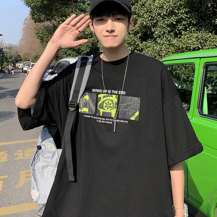 Áo phông nam nữ unisex tay lỡ thun form rộng teen cổ tròn oversize cotton GIVING giá rẻ màu đen trắng tee pull freesize