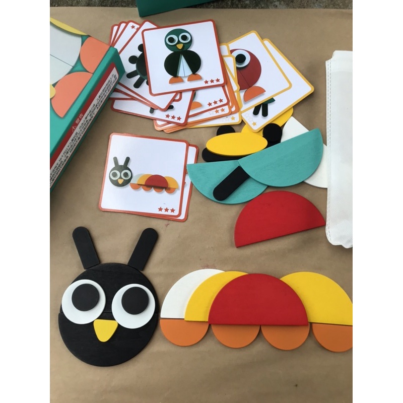 Bộ Đồ Chơi Ghép Hình Gỗ Các Con Vật Montessori  - Đồ Chơi Gỗ Cho Bé