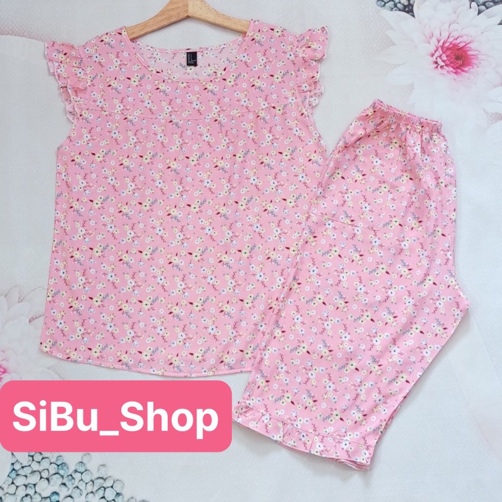 Đồ bộ nữ lửng mặc ở nhà 🏵️🌺💲FREE SHIP💲🏵️🌺 chất liệu tole hai da loại 1, mát mẻ, trẻ trung, mặc được cho bà bầu