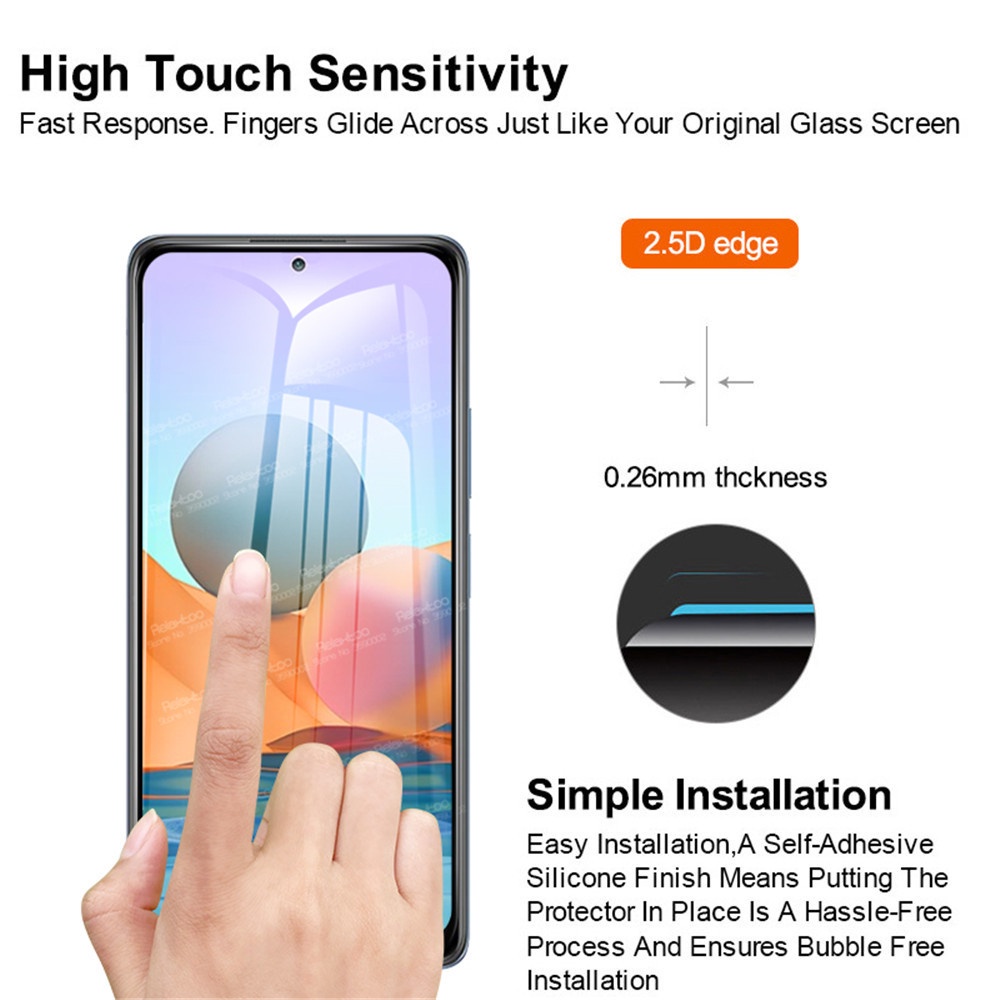 Set 2 kính cường lực bảo vệ toàn màn hình cho Xiaomi Redmi Note 10 Pro Redme Note10 10Pro Max Note 10s