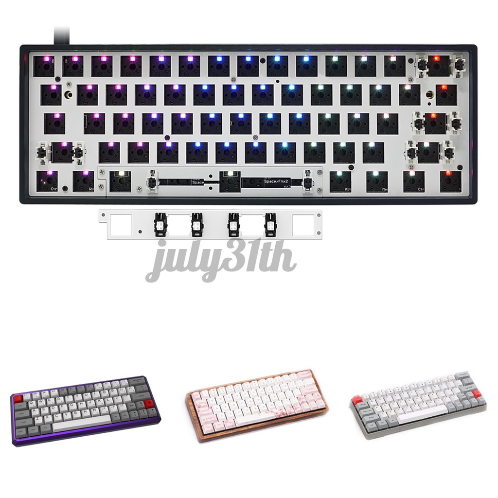 Bàn Phím Bluetooth Không Dây 60% Rgb