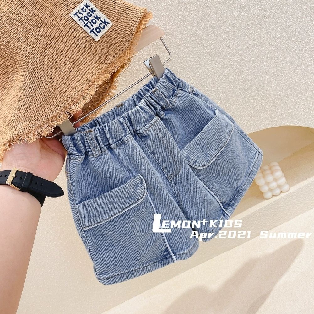 [Babycat] Hàng Có Sẵn Quần Jean Ngắn Phong Cách Hàn Quốc Nhật Bản Hàn Quốc Thời Trang Mùa Hè Kiểu Mới Dành Cho Bé Gái 2022