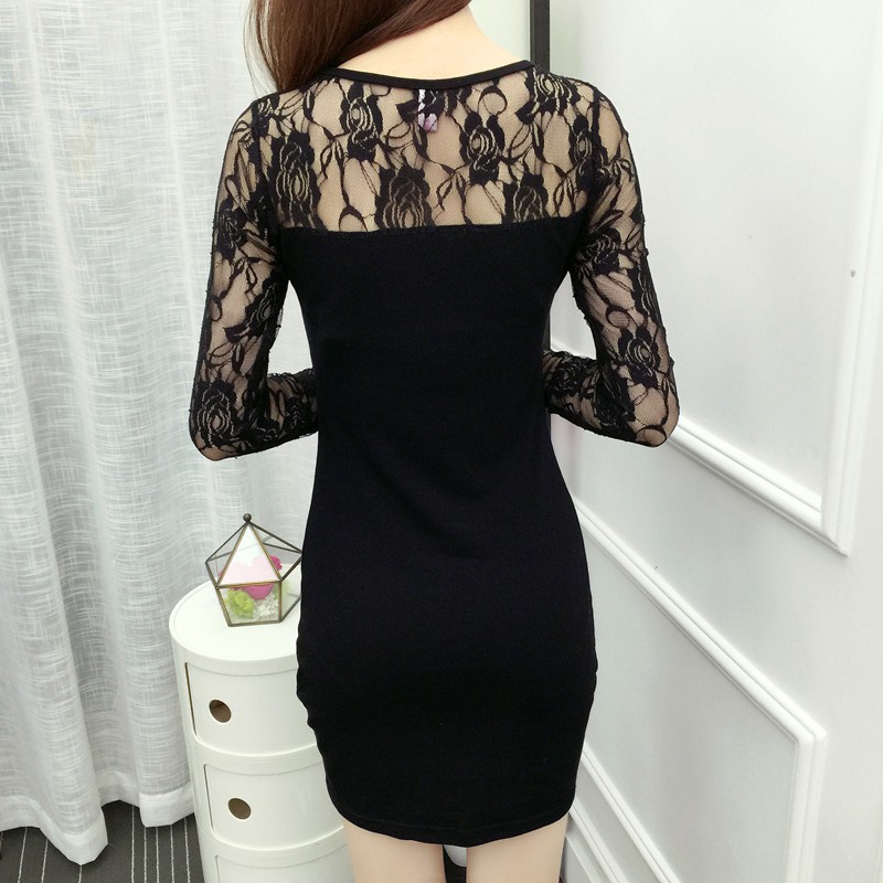Đầm ôm nữ phối ren xinh, đầm dự tiệc nữ Da64
