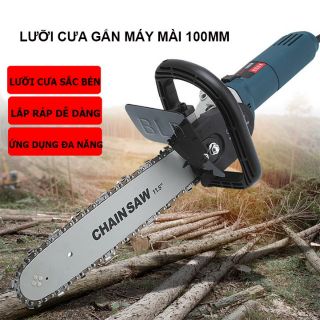 Lưỡi cưa xích gắn máy mài tay.