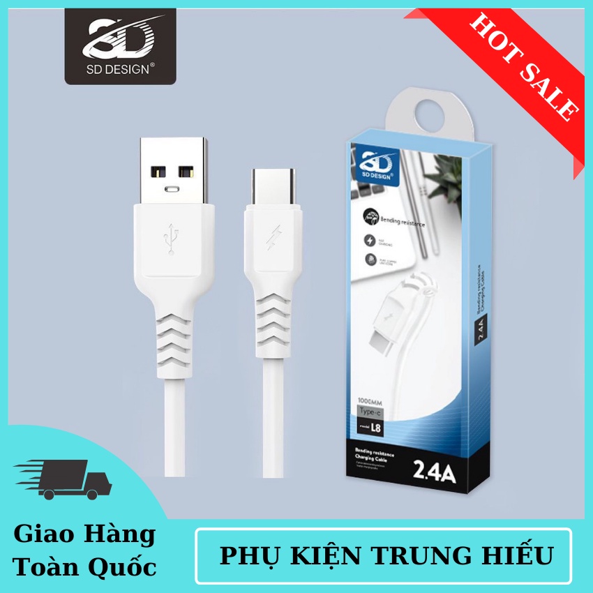 Cáp Sạc Type C L8 SD DESIGN sạc ổn định, chất liệu cao cấp