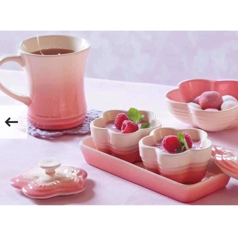 HŨ HOA LE CREUSET mầu hồng shellpink