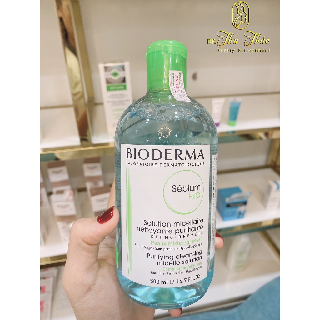 Tẩy trang Bioderma Sebium H2O công nghệ Micellar cho da dầu mụn, da hỗn hợp