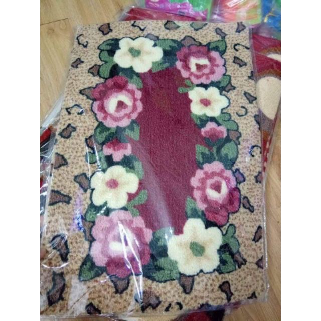 Thảm lau chân cao cấp thấm hút tốt họa tiết 40x60cm (Giao mẫu ngẫu nhiên)