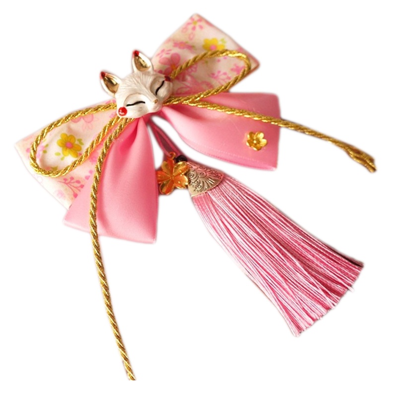 Kẹp Tóc Hình Nơ Tua Rua Phong Cách Nhật Bản Cho Nữ