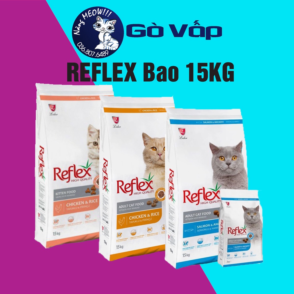 Hạt cho mèo REFLEX bao 15KG - Nàng Meow