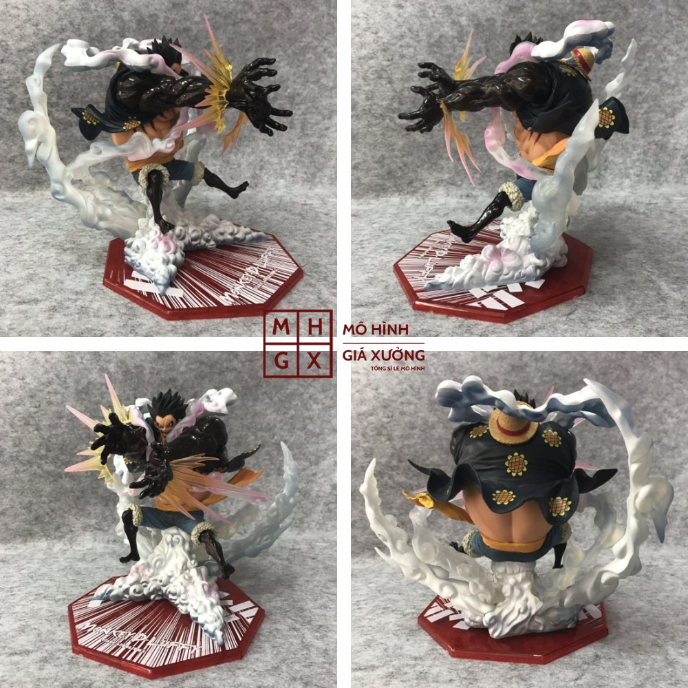 Mô hình One Piece Luffy gear 4 fzero haki cao 19cm trạng thái chiến đấu  , figure mô hình anmie one piece luffy