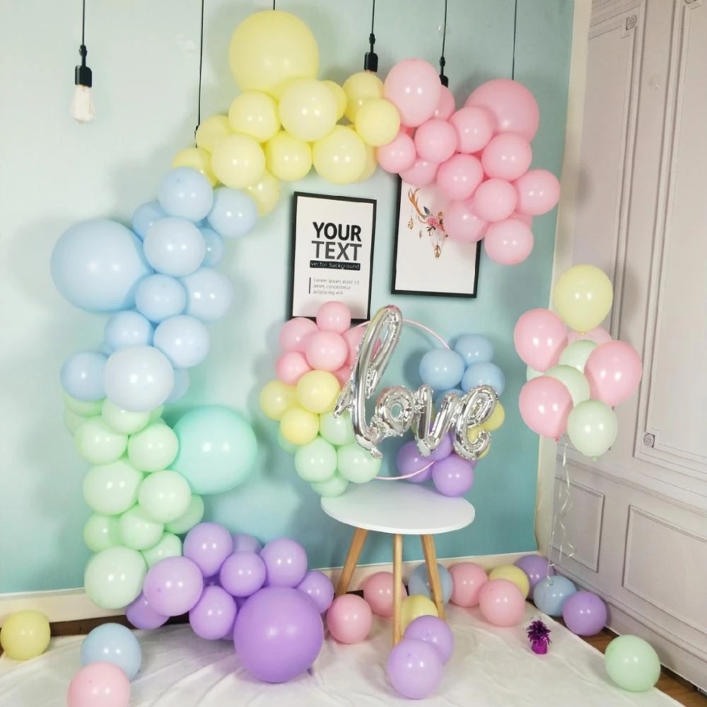 Bong bóng 10 inch nhiều màu sắc xinh xắn trang trí tiệc cưới