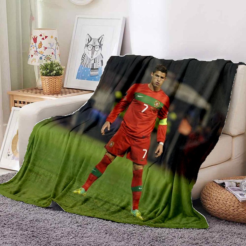 Chăn flannel Tùy Chỉnh Hình Ngôi Sao Bóng Đá Ronaldo Cho Bạn Trai