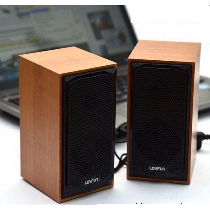 loa vi tính M22 giả gỗ sang trọng