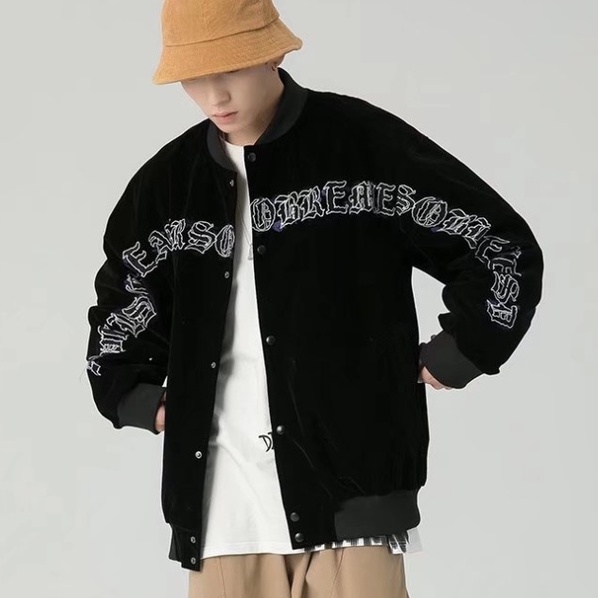 Áo khoác bóng chày dài tay thời trang nam