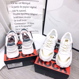 Giày thể thao sneaker pha màu độn đế