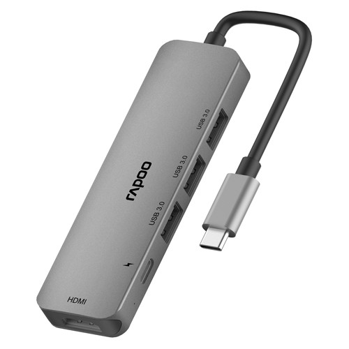 Bộ chia Rapoo XD100 / USBType C Đa Năng (5 trong 1) Hàng chính hãng