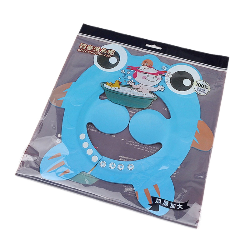 Youyo Mũ Chắn Nước Gội Đầu Bảo Vệ Tai Hình Cá Có Thể Điều Chỉnh Cho Bé Sơ Sinh