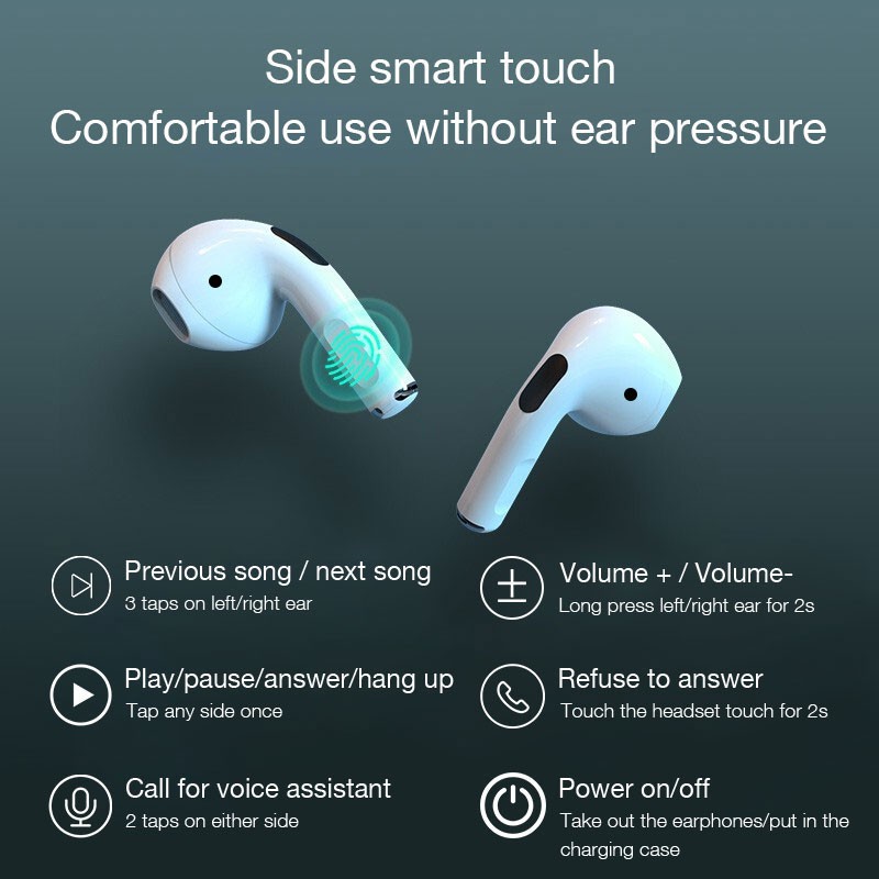 Tai Nghe KEBIDUMEI Airpods Pro4 Bluetooth5.0 Âm Thanh HiFi Stereo Với Micrô Tích Hợp