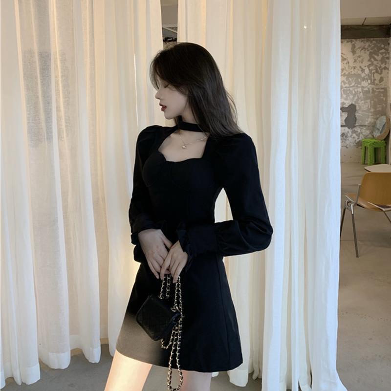 COZOK Đầm dài tay thiết kế quyến rũ thời trang