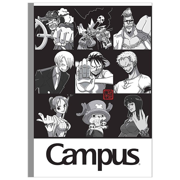 Tập Học Sinh B5 Kẻ Ngang Có Chấm 120 Trang - Campus One Piece Black & White