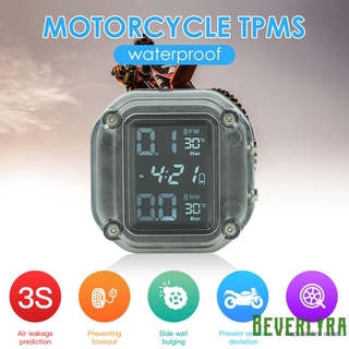 Hệ Thống Giám Sát Áp Suất Lốp Xe Máy Màn Hình Lcd Sạc Usb Chống Thấm Nước Với 2 Cảm Biến Ngoài