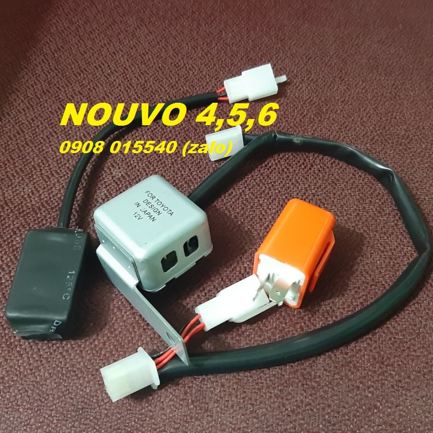 Xi Nhan Ting Tong &amp; HAZARD cho xe NOUVO 4,5,6 &amp; cục chớp Điện Tử