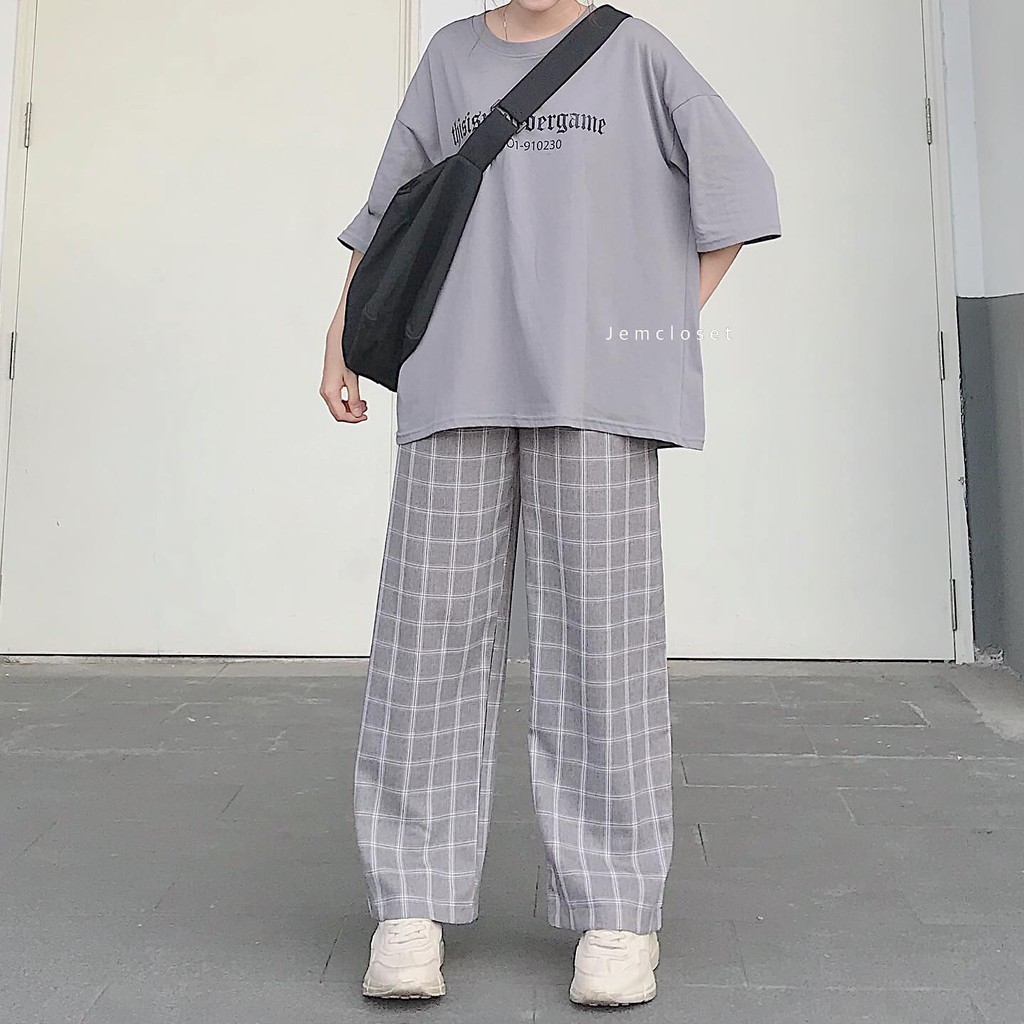 (Set) Quần Caro + Áo Thun Bàn Cờ