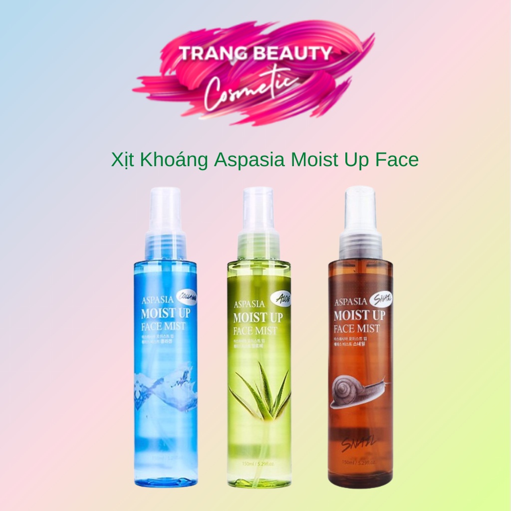 Xịt Khoáng Aspasia Moist Up Face Mist 150ml