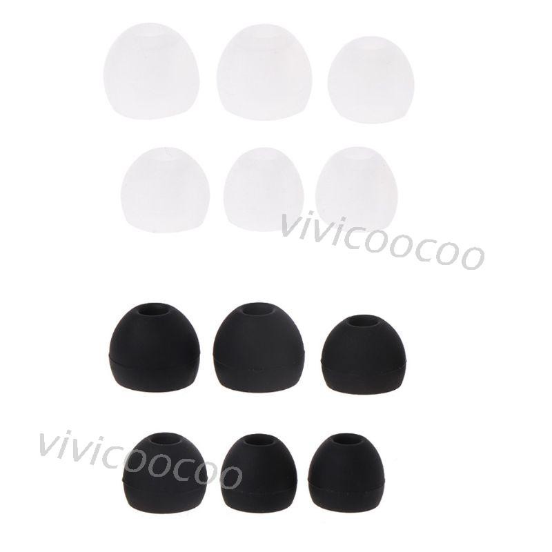 Bộ 6 cặp nút nhét tai silicon mềm mại thay thế cho tai nghe cỡ s / m / l