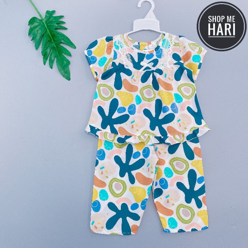 Bộ tole quần dài tay búp bé gái