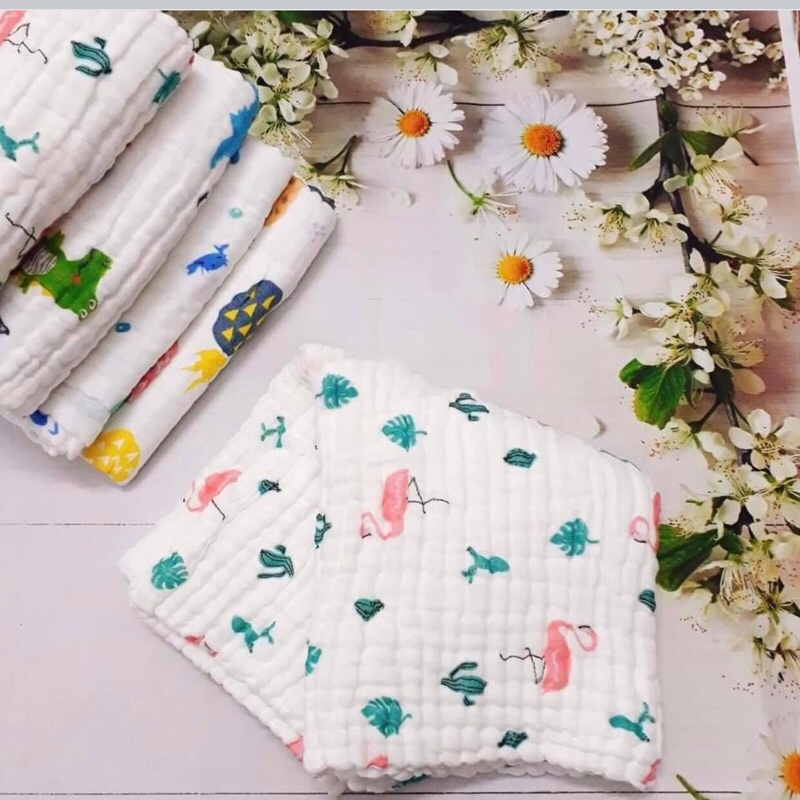 Khăn xô nhăn 6 lớp cho bé