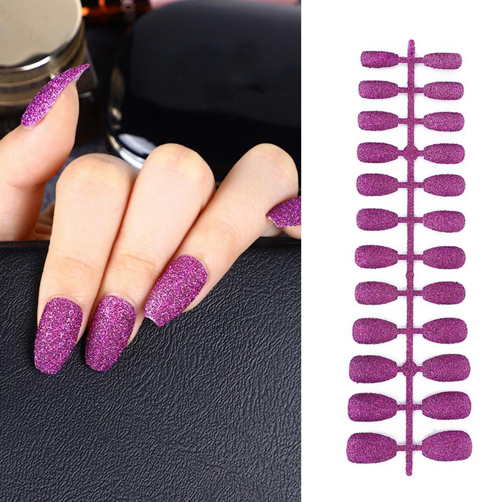 Bộ 24 Móng Tay Giả Lấp Lánh Chuyên Dụng Cho Múa Ba Lê