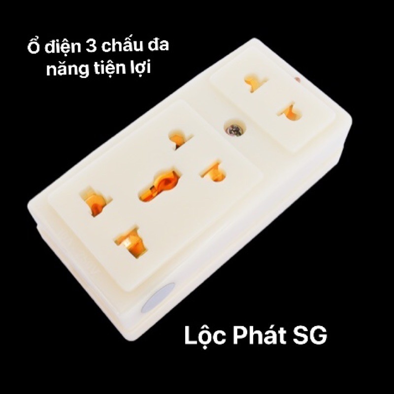 Ổ điện 3 chấu đa năng CONIP Việt Nam 220v