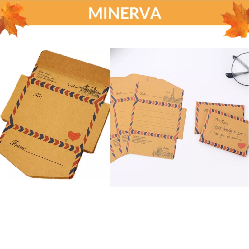 Set 5 Phong bì mini viết lời chúc mừng kèm sticker emoji biểu cảm dán niêm phong