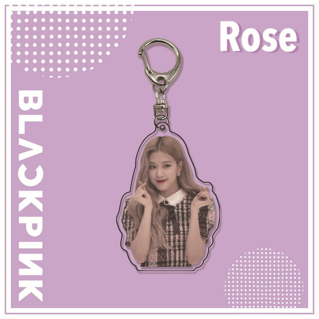 Mặt dây chuyền acrylic gắn hình thành viên nhóm nhạc BLACKPINK hai mặt